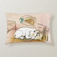 Coussin de bull-terrier de sommeil
