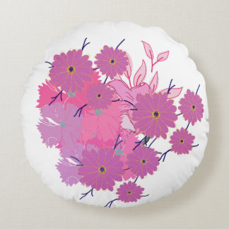 Coussin de canapé à fleurs roses