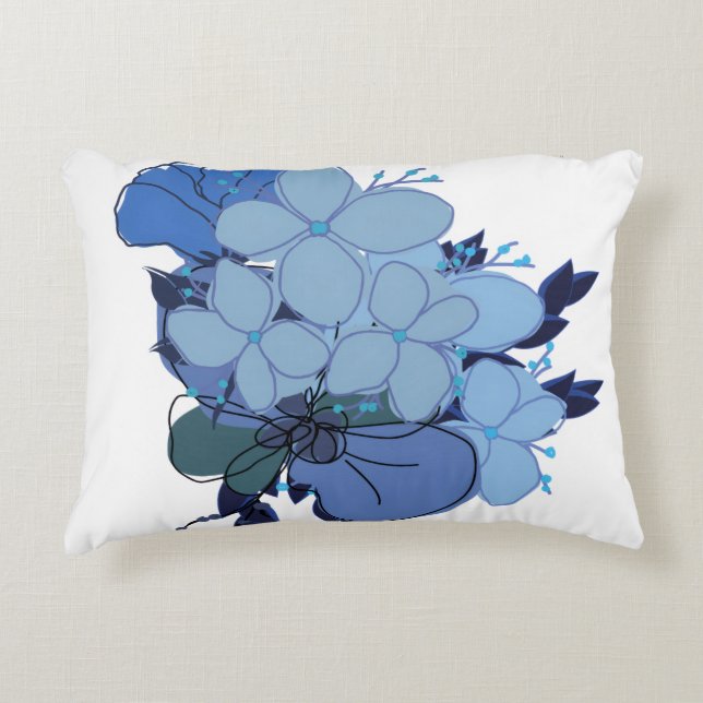 Coussin de canapé bleu (Devant)