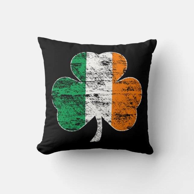 Coussin de canapé Shamrock irlandais en détresse (Recto)