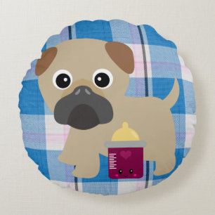Coussin de Carlin double face pour chambre bébé