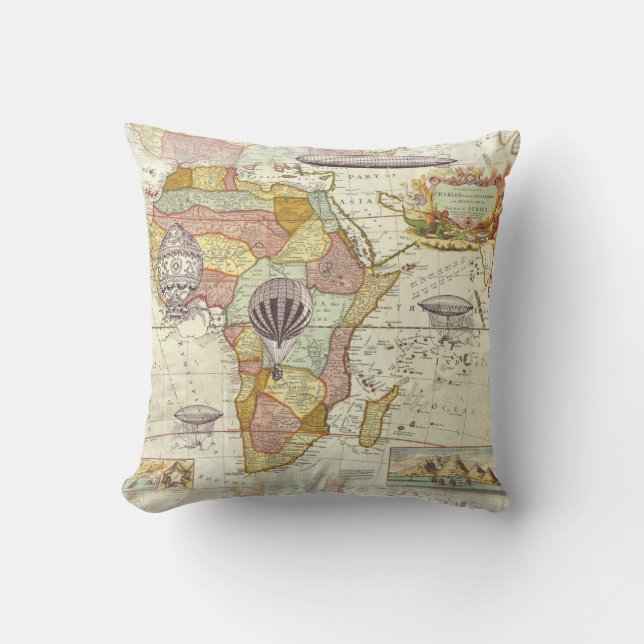 Coussin de carte de Steampunk (Recto)