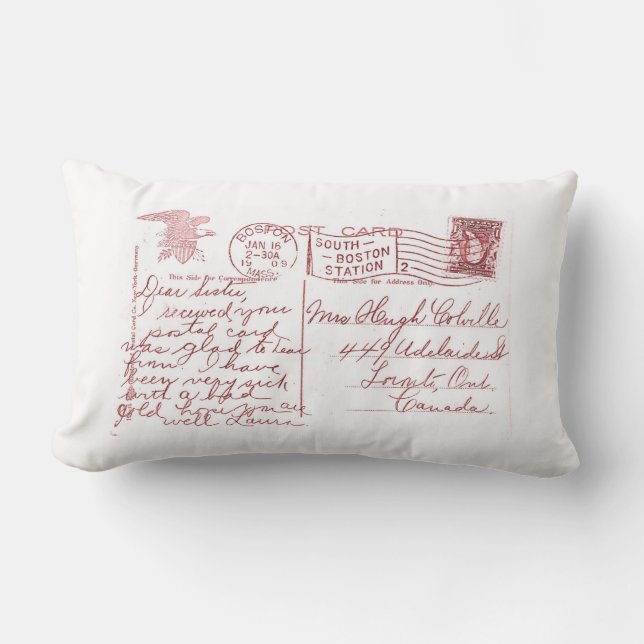 Coussin de carte postale (Recto)