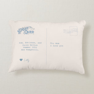 Coussin de carte postale Vintage Photo famille