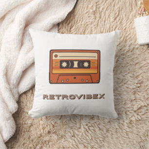 Coussin de Cassette Rétro - Décor musical Vintage