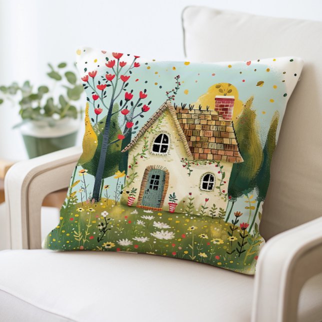 Coussin de chalet de Whimsical, Décor de maison co (Créateur téléchargé)