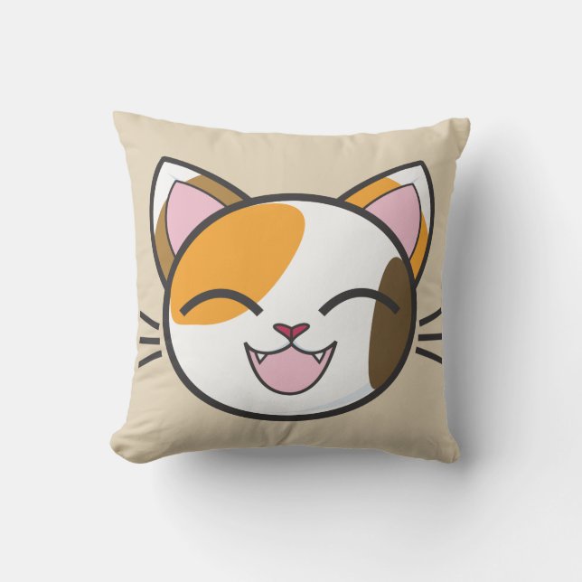 Coussin de chat heureux (Recto)