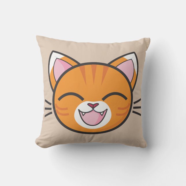 coussin de chat heureux (Recto)