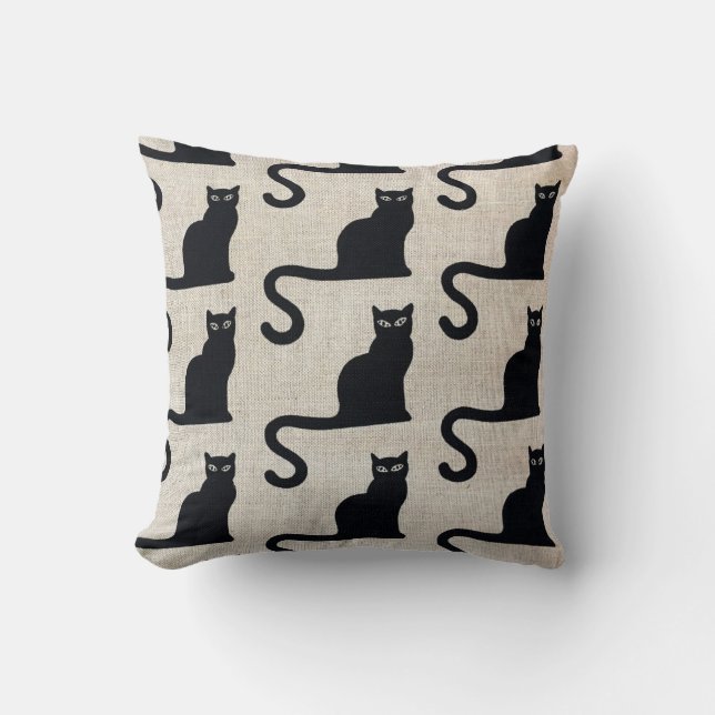 Coussin de chat noir (Recto)