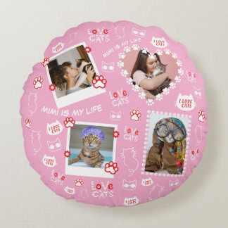Coussin de chat personnalisé avec photos de visage