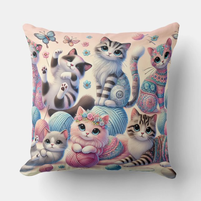 Coussin de chats mignons (Recto)