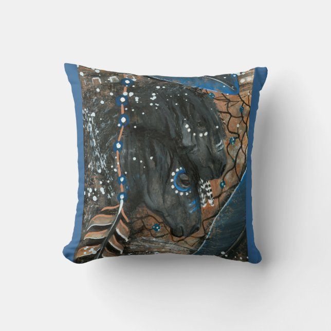 Coussin de cheval de Natif américain de cheval (Recto)