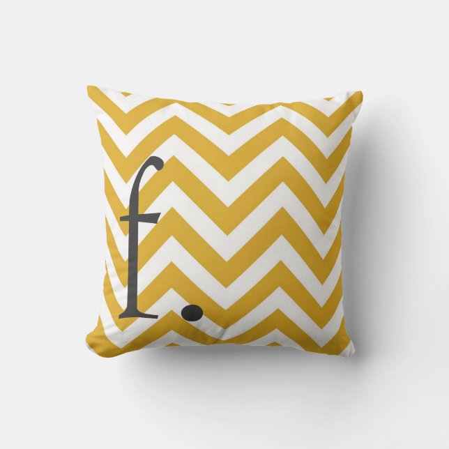 Coussin de Chevron de monogramme (Recto)