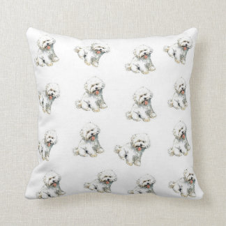 coussin de chien de frise de bichon