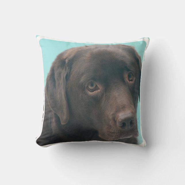 Coussin de chien de laboratoire de chocolat (Recto)