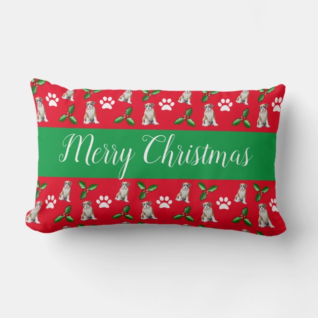 Coussin de chien de Noël, chien de chevet (Recto)
