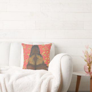 Coussin de chien et de fraise