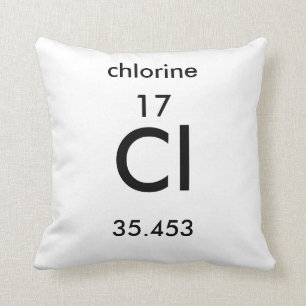 Coussin de chlore du tableau périodique 17