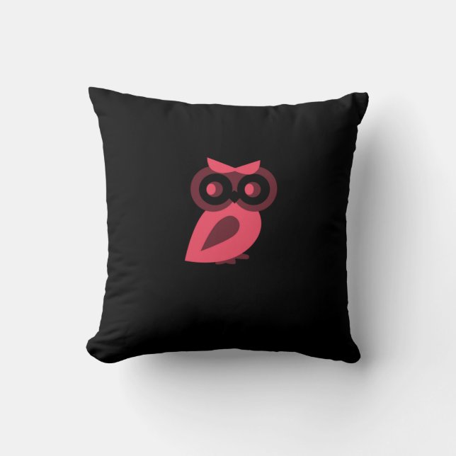Coussin de Chouette rose (Recto)