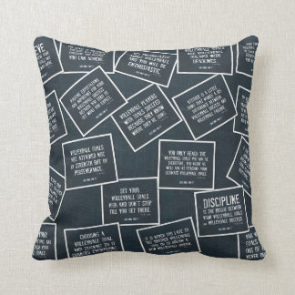 Coussin de citations de volleyball dans le bleu de
