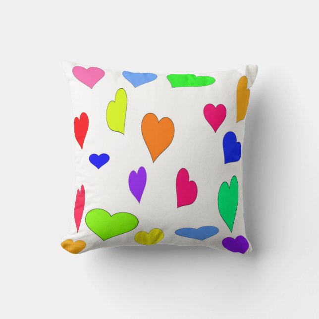 Coussin de coeur coloré (Recto)