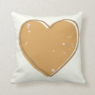 Coussin de coeur doré et brun pour salon dortoir