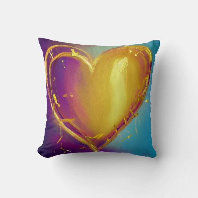 Coussin de coeur romantique (Recto)