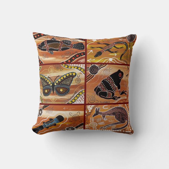 Coussin de collage autochtone/Coussin (Recto)