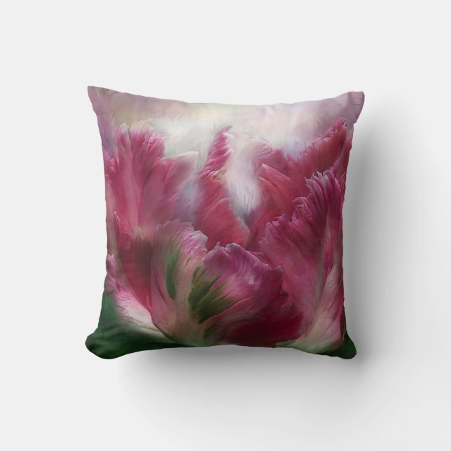 Coussin de concepteur d'art de tulipe de perroquet (Recto)