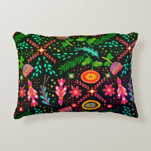 Coussin de conception abstraite d'oiseaux violets