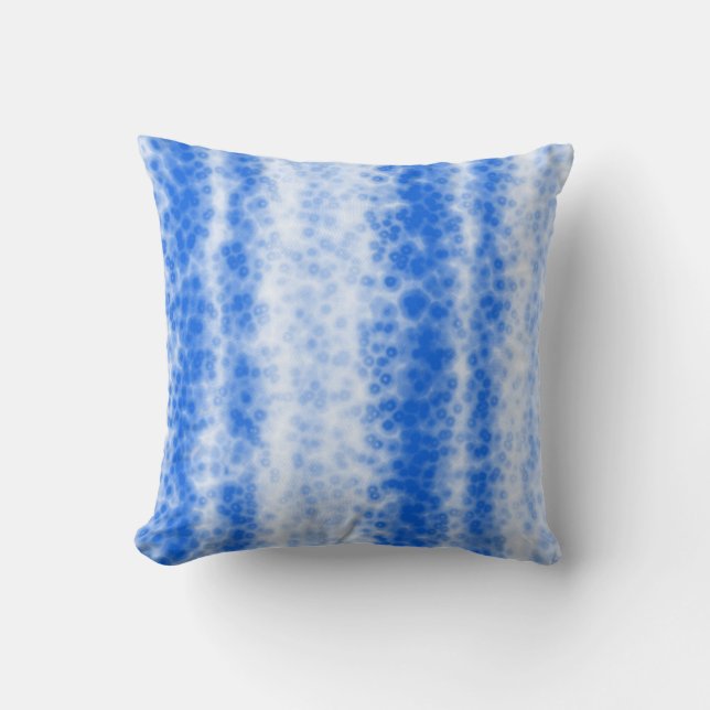 Coussin de conception de bulles Sky Blue et White  (Recto)
