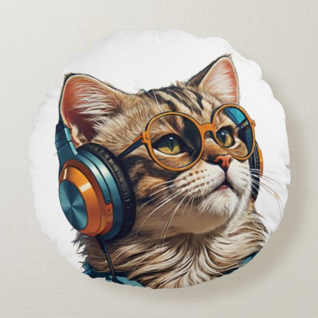 Coussin de conception de chat (Devant)