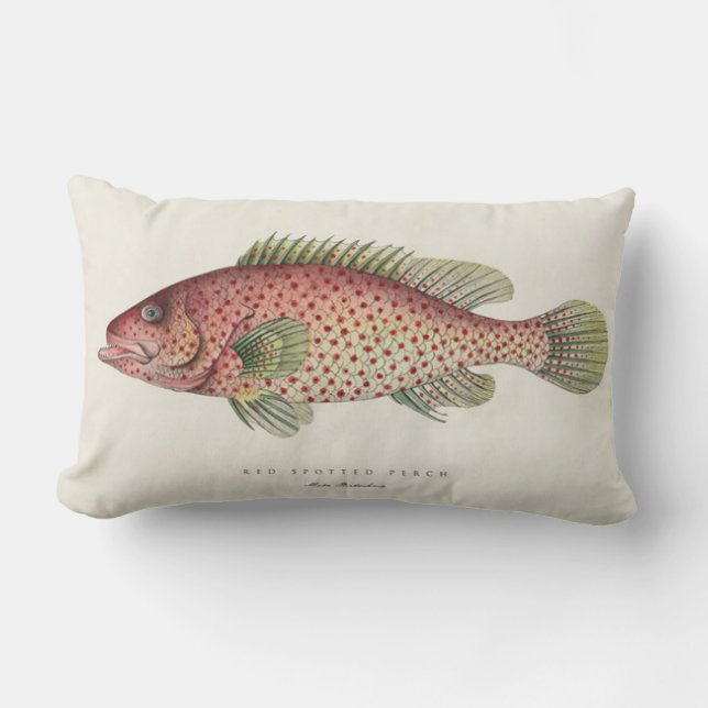 Coussin de conception de poisson vintage (Recto)