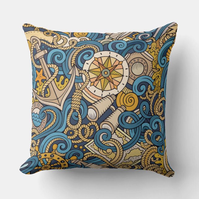Coussin de conception nautique (Recto)