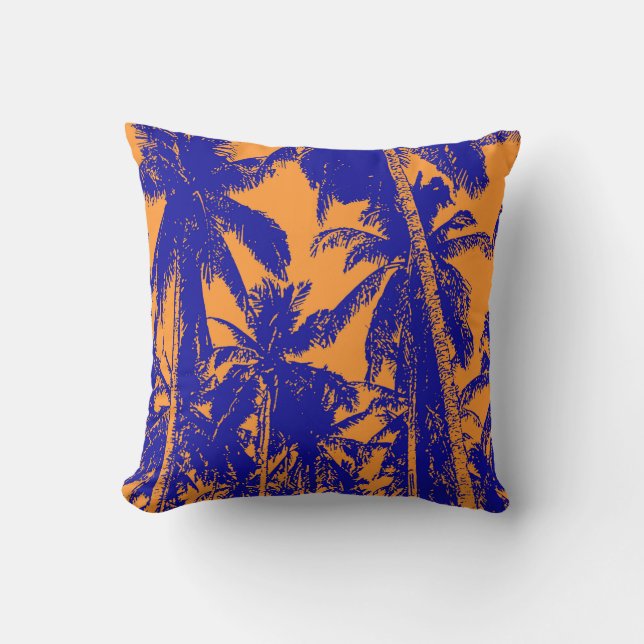 Coussin de conception palmier (Recto)