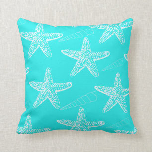 Coussin de coquillage de turquoise