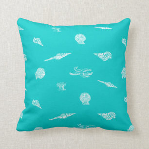 Coussin de coquillages et d'étoiles de mer de
