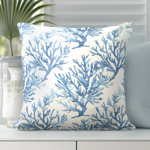 Coussin de corail bleu Oreillers à jet de corail