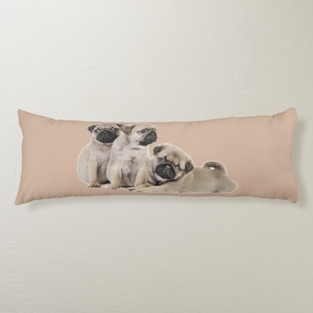Coussin de corps de chiens de carlin (Devant)
