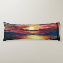 Coussin de corps de coucher du soleil