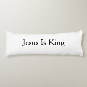 Coussin de corps Jésus est roi 51cm x 137cm