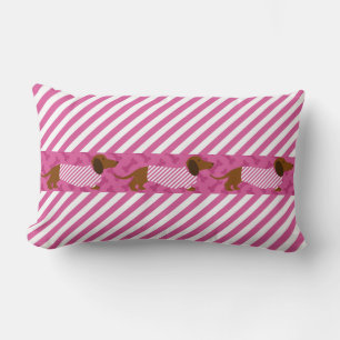 Coussin de côtés inversés rose et blanc