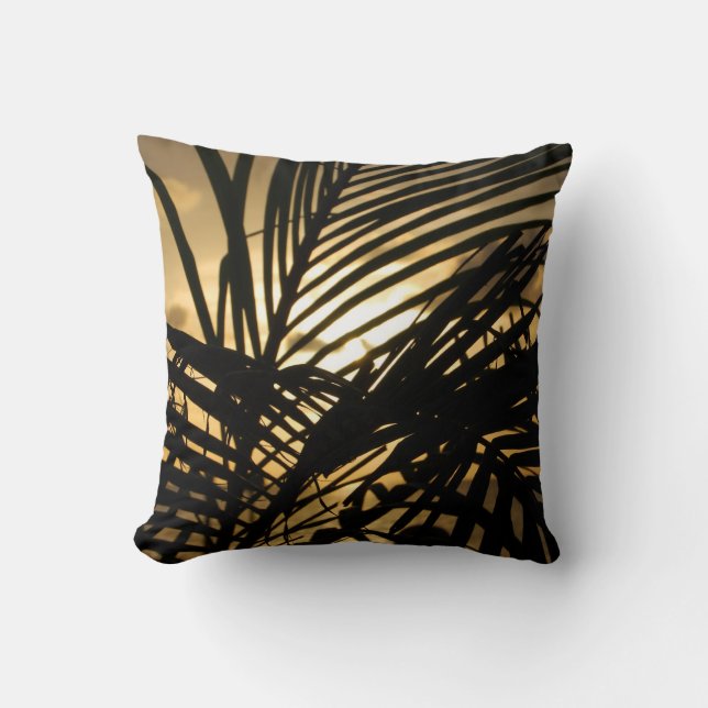 Coussin de coucher du soleil de silhouette (Recto)