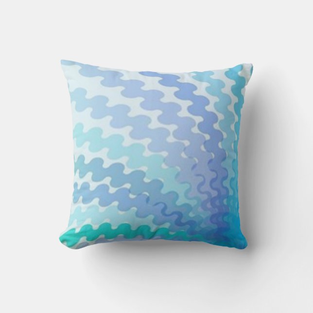 Coussin de couleurs spirales cool (Recto)