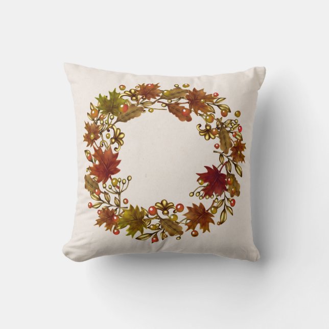 Coussin de couronne d'automne (Recto)