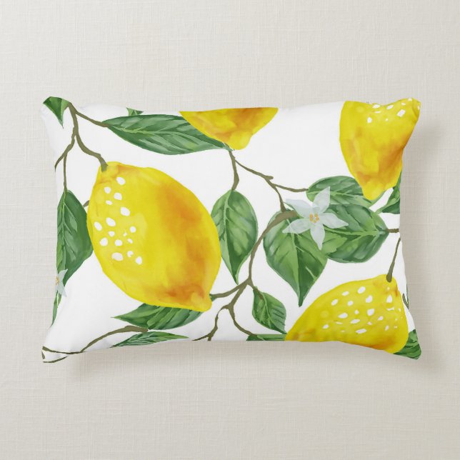 Coussin de COUSSIN de CITRONNIER, jaune et vert (Devant)