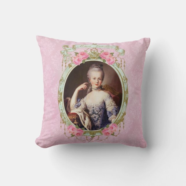 Coussin de coussin de damassé de rose rose de (Recto)