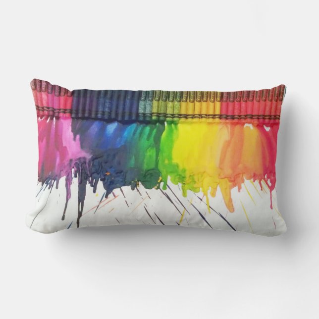Coussin de coussin de jet d'art de crayon fondu (Recto)
