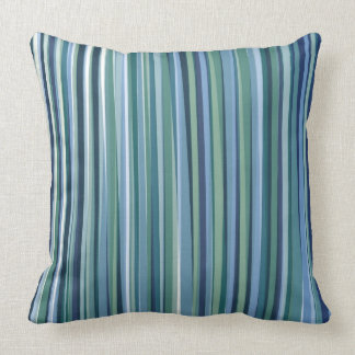 Coussin de coussin de rayure verte et bleue