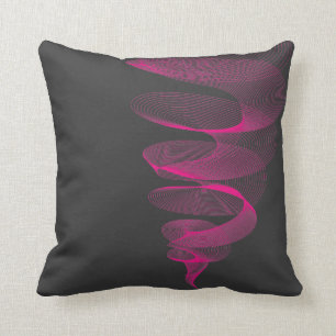 Coussin de coussin de tornade d'abrégé sur fuchsia